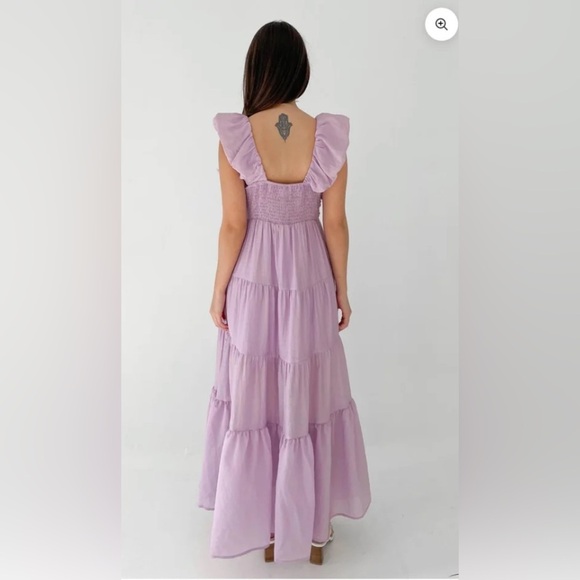 Mable Lavender flowy maxi dress size M - Picture 2 of 7